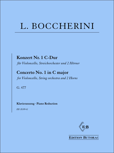 Cover - Boccherini Konzert Nr. 1, C-Dur (G. 477)
